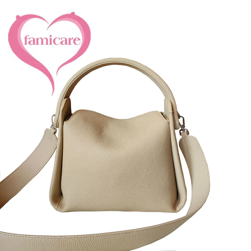 Famicare Luxury Soft Female Genuine Leather Shoulder Bags Women Messenger Bags Fashion Lady Shopping Square Handbag New 2023