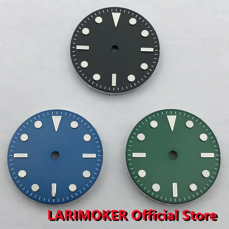LARIMOKER 29 мм Grind Arenaceous Синий Зеленый Черный NH35 Светящийся циферблат подходит для NH36