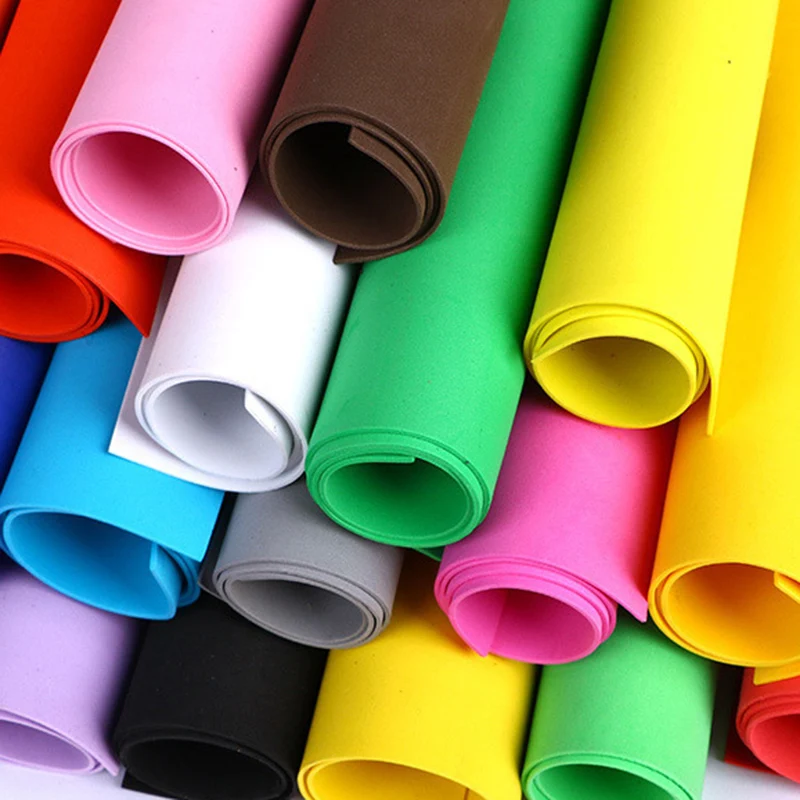 

10pcs/set 20x30cm 2mm Colorful Eva Foam Sponge Paper Sheet NO Glue Scrapbooking Crafts Diy Craft Paper Christmas Handicraft
