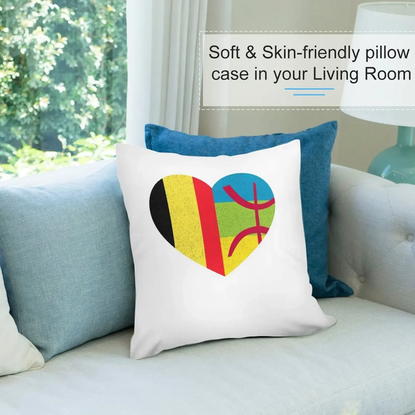 Наволочка Amazigh Kabyle Belgian Pride Heart Tamazgha