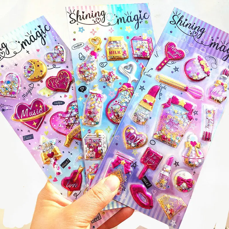 Детские Мультяшные наклейки стикер с драгоценными камнями и кристаллами