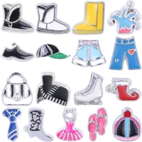 mini enamel shoes boots clothes pants floating charms for jewelry making supplies diy cute charm locket accessories materials