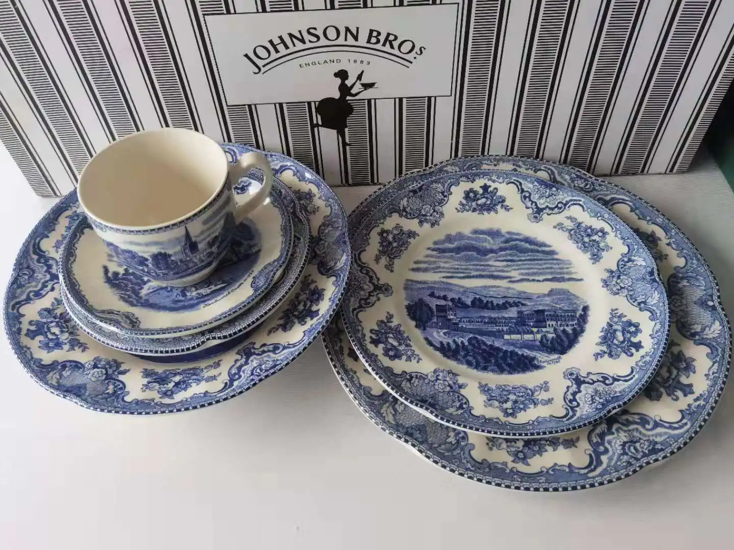 

Британская Классическая европейская кофейная чашка серии blue castle, десертная тарелка, тарелка для стейка, Суповая тарелка