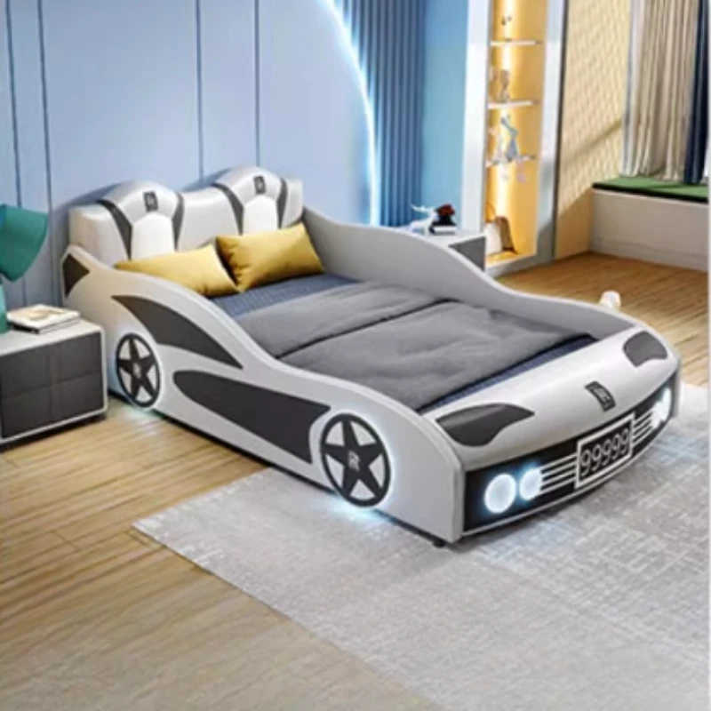 Двуспальная кровать размера king-size с лампой европейский роскошный каркас