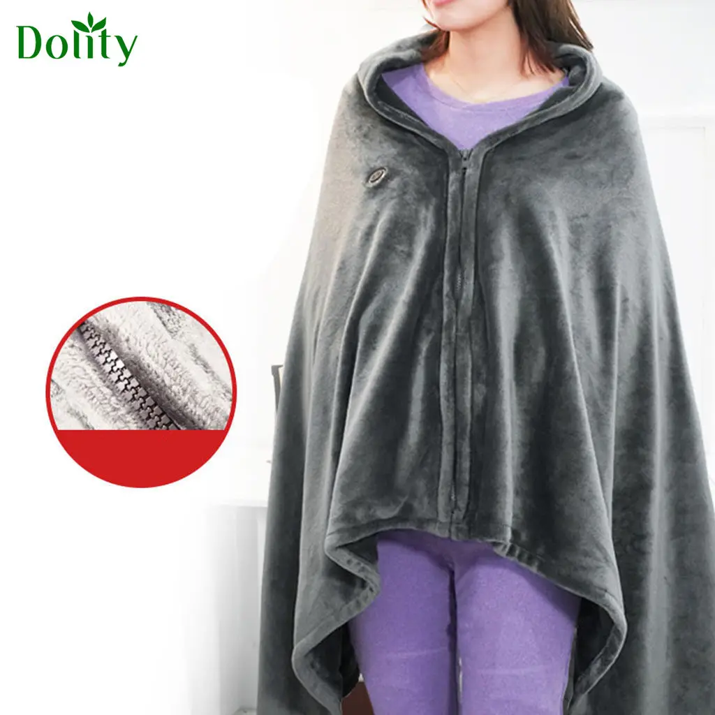 

Dolity Electric Blanket USB Heated Flannel Portable Throw Blanket Foldable for Home