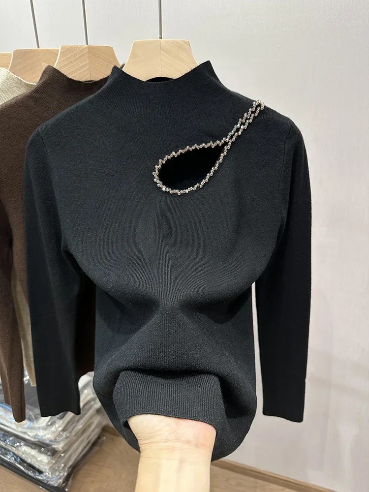 Стильный пуловер в Корейском стиле свитер с полувысоким воротником французской