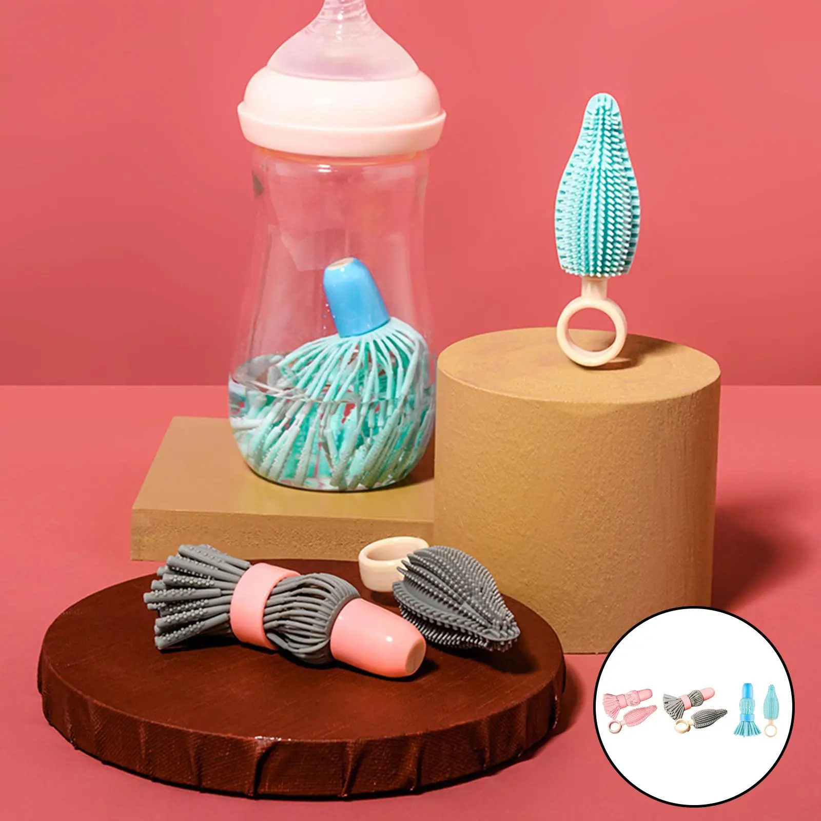 

Baby Bottle Brush 360 Degree Rotation Brush for