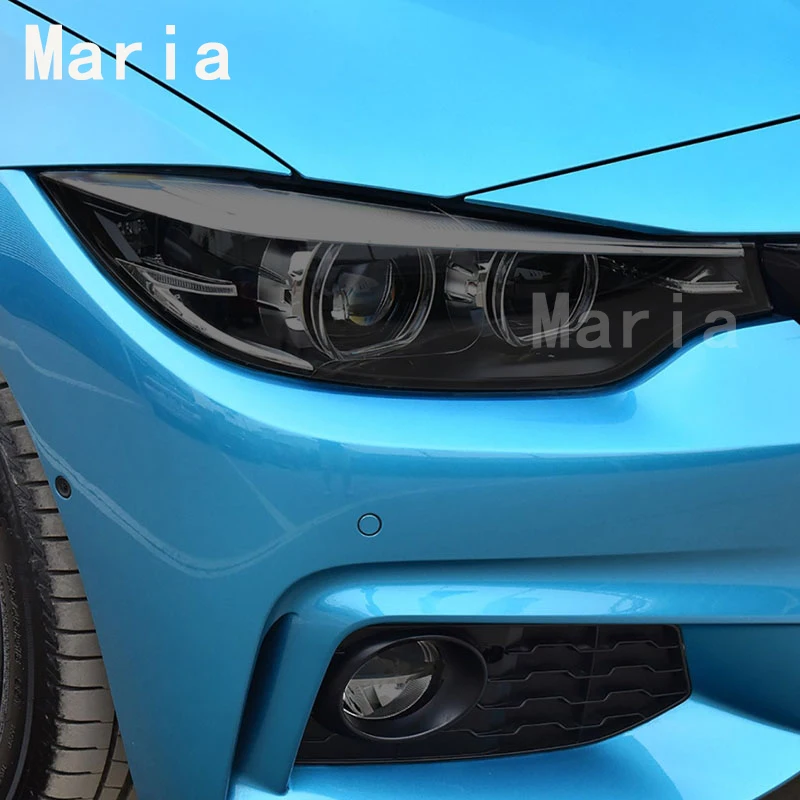 

Для BWM 4 серии F32 F33 F36 2014-2019-защитная пленка для автомобильных фар, Прозрачная черная наклейка из ТПУ для восстановления фар