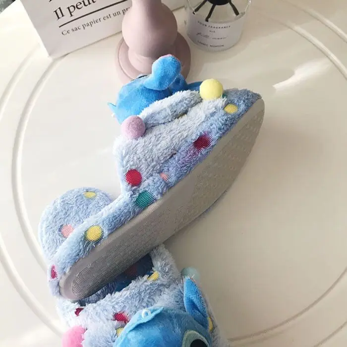 HKSNG милые Мультяшные синие розовые Тапочки для дома теплые и удобные плюшевые