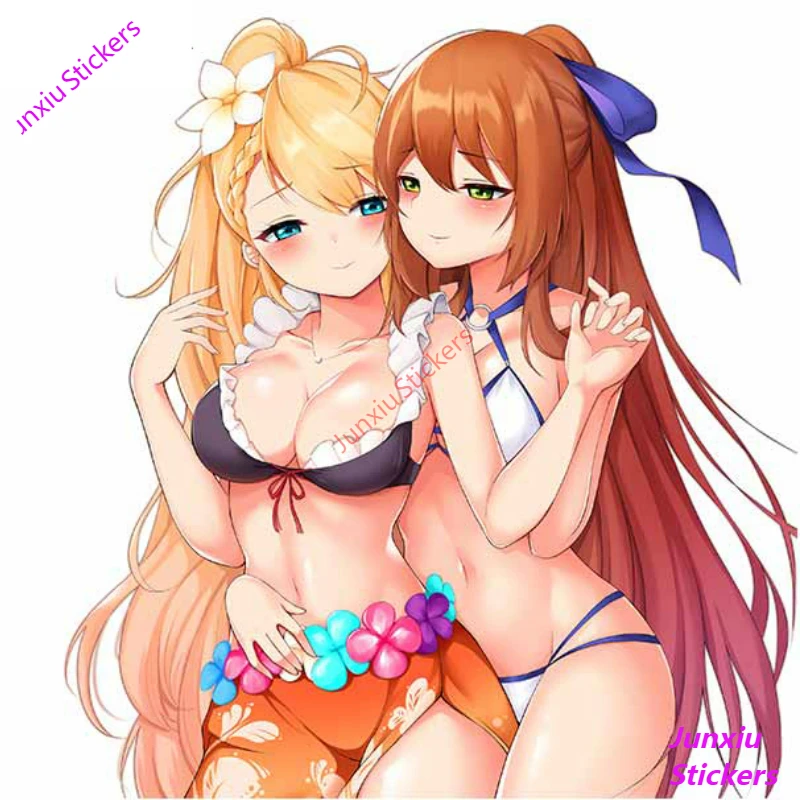 

Sexy Anime Girl Color Car Stickers Waterproof Decal 3D Custom Printed Decal Notebook for JDM SUV RV Undefined Label KK13*13cm