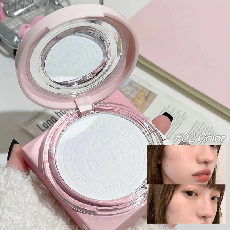 Прозрачная мягкая пудра для лица прессованная с контролем жирности натуральная