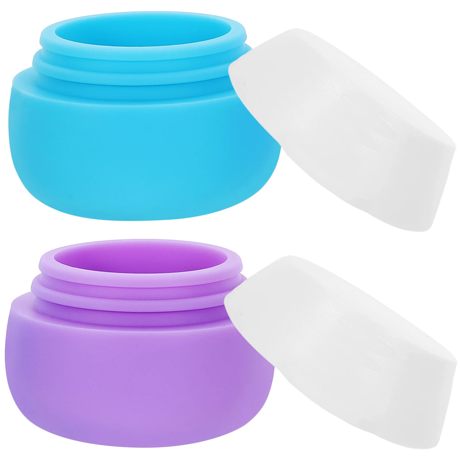 

2pcs Cream Jars Silicone Containers Empty Jars Small Sample Lotion Jars(20ml)