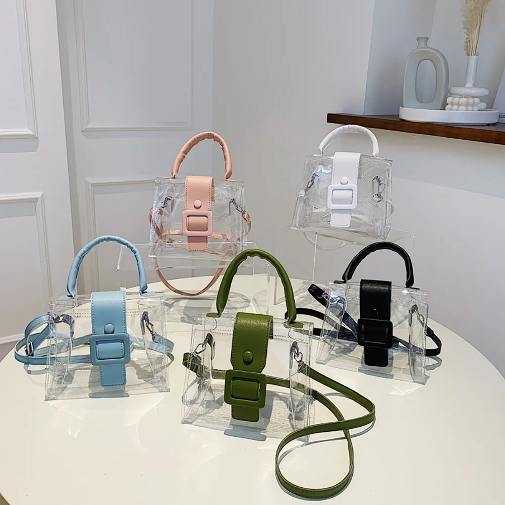

Summer PVC Clear Sling Shoulder Bag Women Transparent Tote Crossbody Handbags for Outdoor Business Traveling