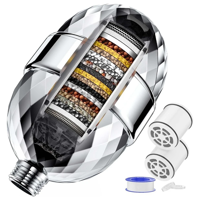 

20-ступенчатый фильтр для душа, насадка для душа, фильтр для душа со сменными картриджами для удаления твердой воды и хлора