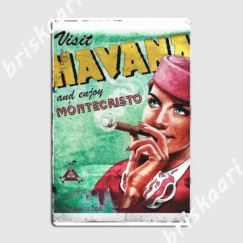 

Металлический плакат Монте-Кристо из кубинской сигары, плакаты на стену, обычный кинотеатр, гостиная, жестяной плакат