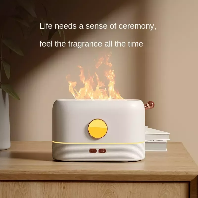 

Humidifier USB Diffuser with Flame Aroma Diffuser Ultrasonic Air Humidifier Home Office Fragrance Soothing Sleep Nebulizer