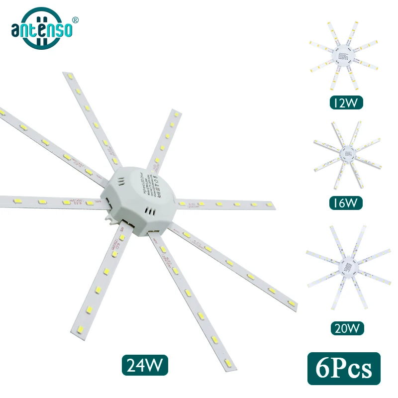 Светодиодные потолочные светильники 6 шт./лот 12 Вт 16 20 24 светильник-осьминог В
