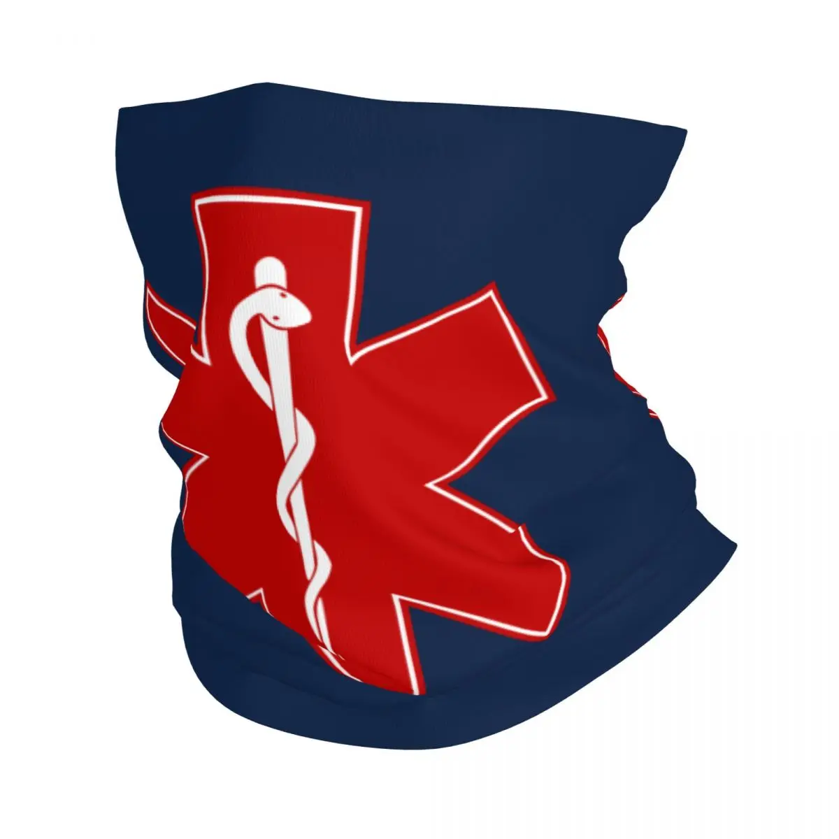 

Emt Star Of Life Neck Gaiter Women Men UV Face Shield Winter Emt Paramedic Medicals Bandana Scarf for Cycling