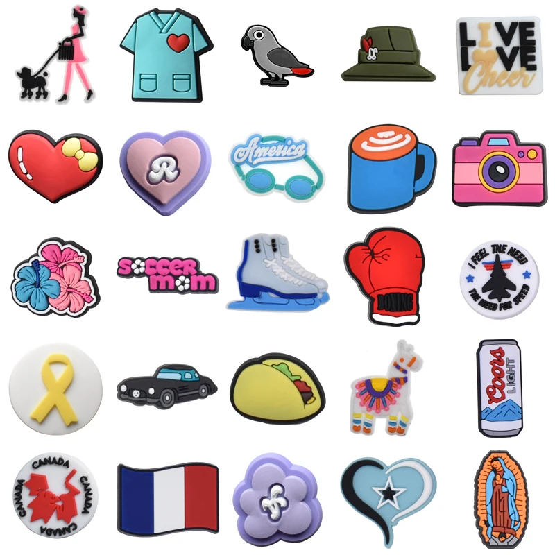 

Girl Wholesale Bulk Kids Women Charm Shoes Accessories Para Pins Decorations for Crocs Set Jeans Boy Packs Shoe Charms Men Gifts