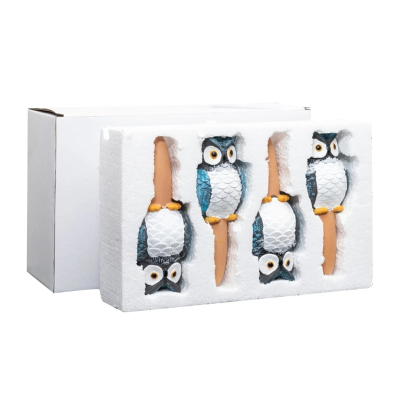 

4 шт. большая сова, автоматический капельный терракотовый горшечный полив растений для помещений, улицы, сада, двора