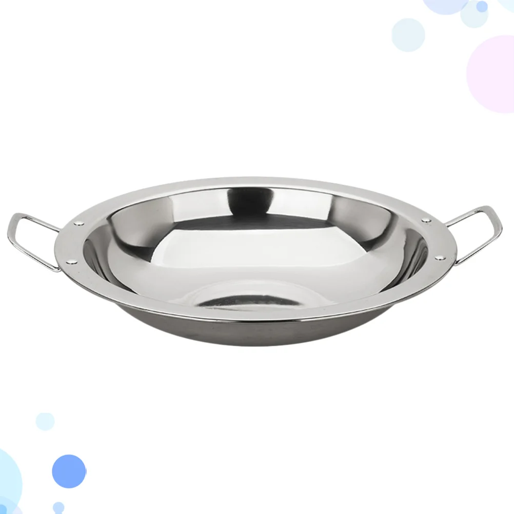 

Pan Steel Fry Pot Induction Cookware Frying Handle Nonstick Hot Dish Side Open Stove Gas Skillet Non Skillets Panspaella Cook