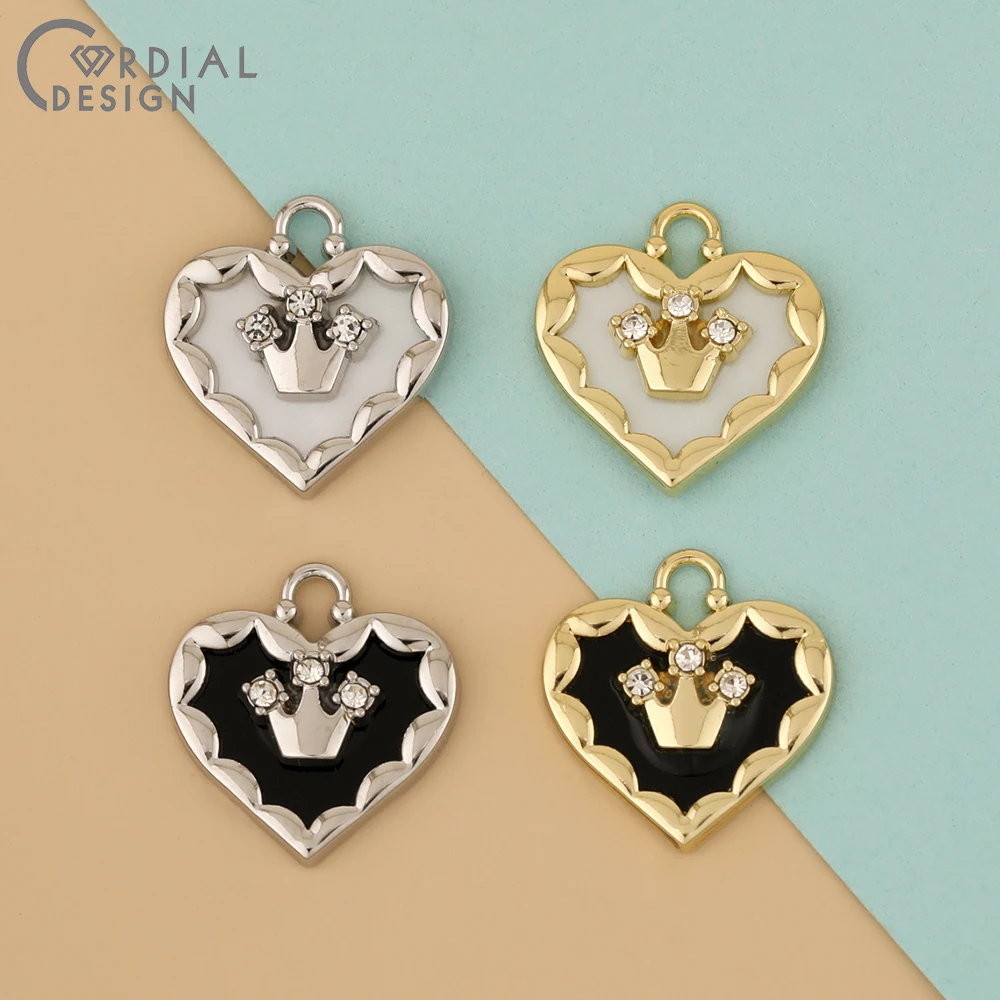 

Изготовление ювелирных изделий своими руками Cordial Design 50 шт. 10*12 мм/Аксессуары для ювелирных изделий/форма сердца/эффект краски/ручная работа/фурнитура и компоненты для ювелирных изделий