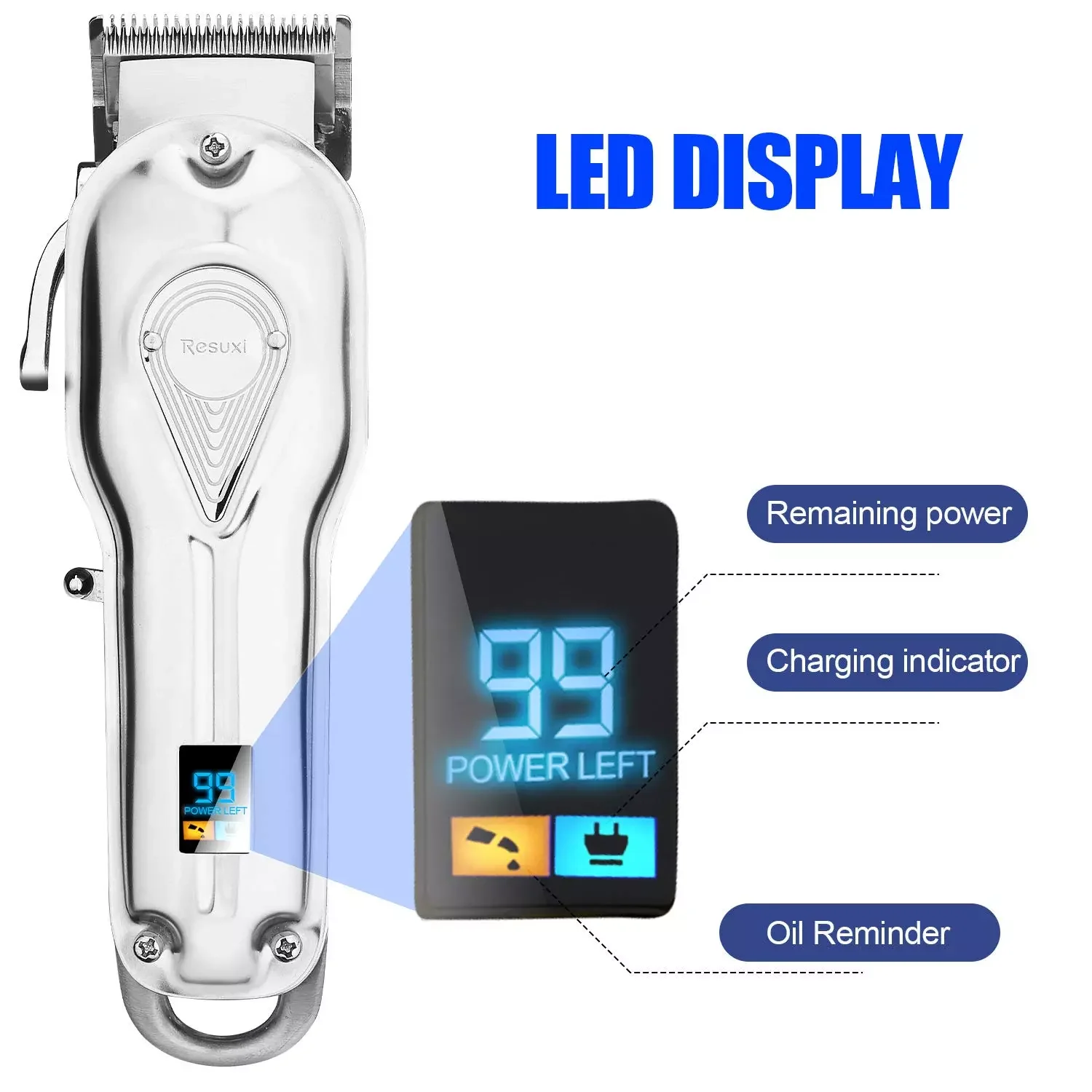 Professional Hair Clippers for Men Barber Clippers Cordless Hair Trimmer Men Women Kids Clipper Set LCD Display enlarge