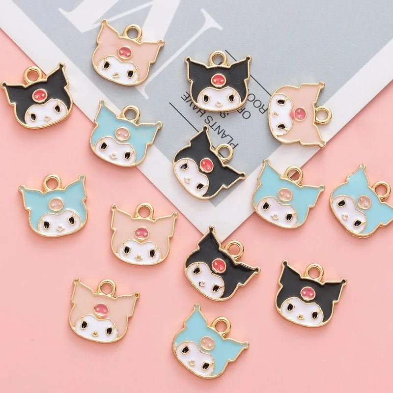 

10PC Cartoon Cute Dripping Oil Alloy Charms Pendant for Jewelry Hair Rubber Band Earrings Necklace Handmade DIY