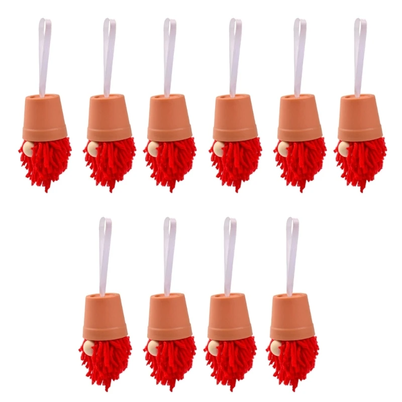 10шт Рождественская елка Гномы Эльф Декоры Подвесные куклы Украшения для