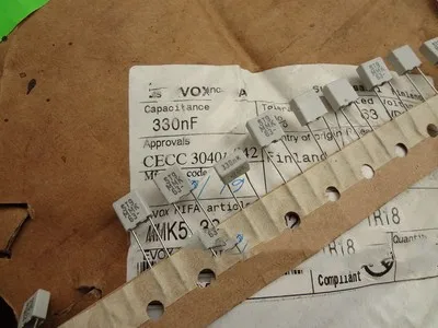 Пленочные конденсаторы MMK5 серии 0.33UF63V 330N/63V 334/63V P = 5