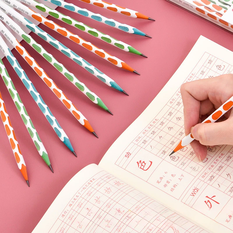 

Hole Pencil Primary School Student HB Triangle One Writing Children's Kindergarten Beginner Correction Gripping Pen