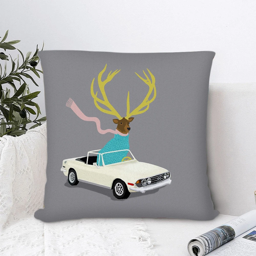 

The Stag Polyester Pillow Cover Decorative Pillows for Sofa Bedroom Pillow Cases Home Decor Cushion Covers 45*45cm