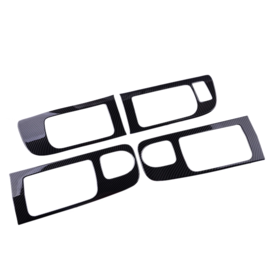 

4 шт./компл. ABS углеродное волокно Черная внутренняя дверная ручка автомобиля рамка Крышка Декор подходит для Toyota Tundra 2014 2015 2016 2017 2018-2021 LHD
