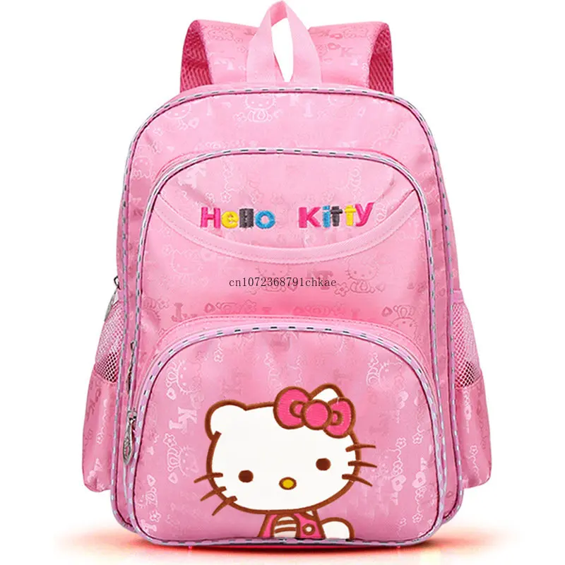Aoger Hello Kitty Children's Cute Cartoon Schoolbag Kindergarten Elementary School Bag Girls Casual Large Capacity Backpack