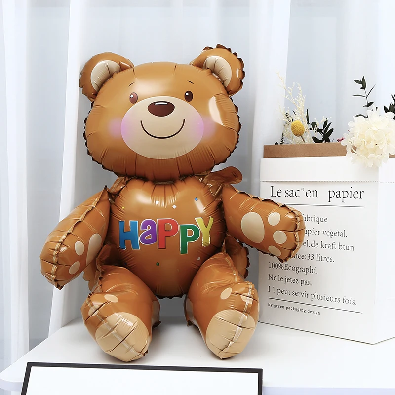 

Big 3D Bear Foil Balloons Classic Decor Globos Helium Balloon Happy Birthday Balls Inflatable Toy Baby Shower Party Home Supplie