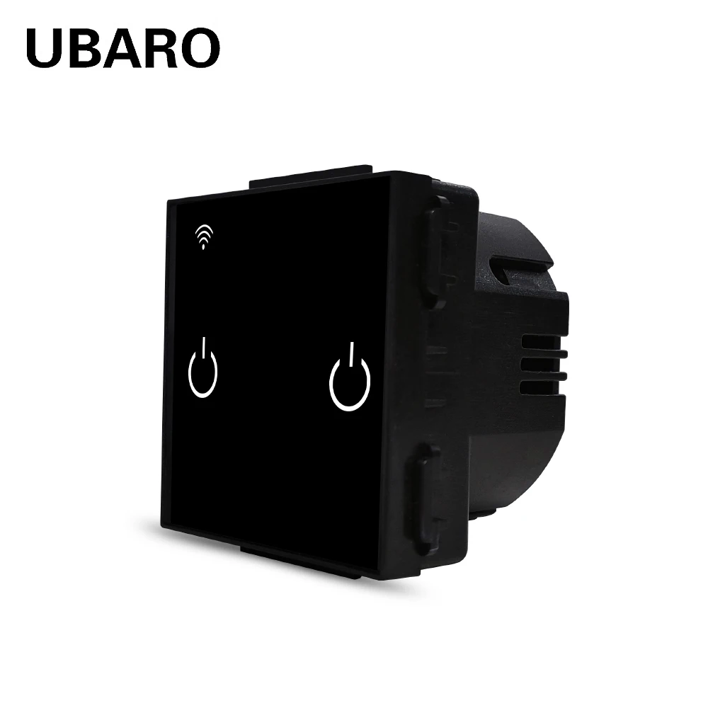 UBARO EU Wi-Fi умный сенсорный настенный переключатель индикатор DIY часть комбинированная с рамкой из закаленного стекла аксессуар белый черный бытовая техника