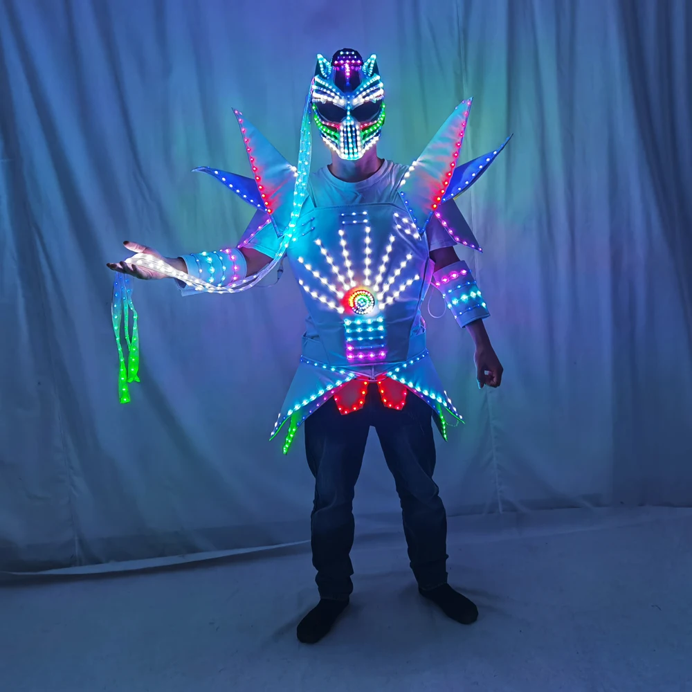 Полноцветный пиксельный фотокостюм для костюма светодиодная подсветка