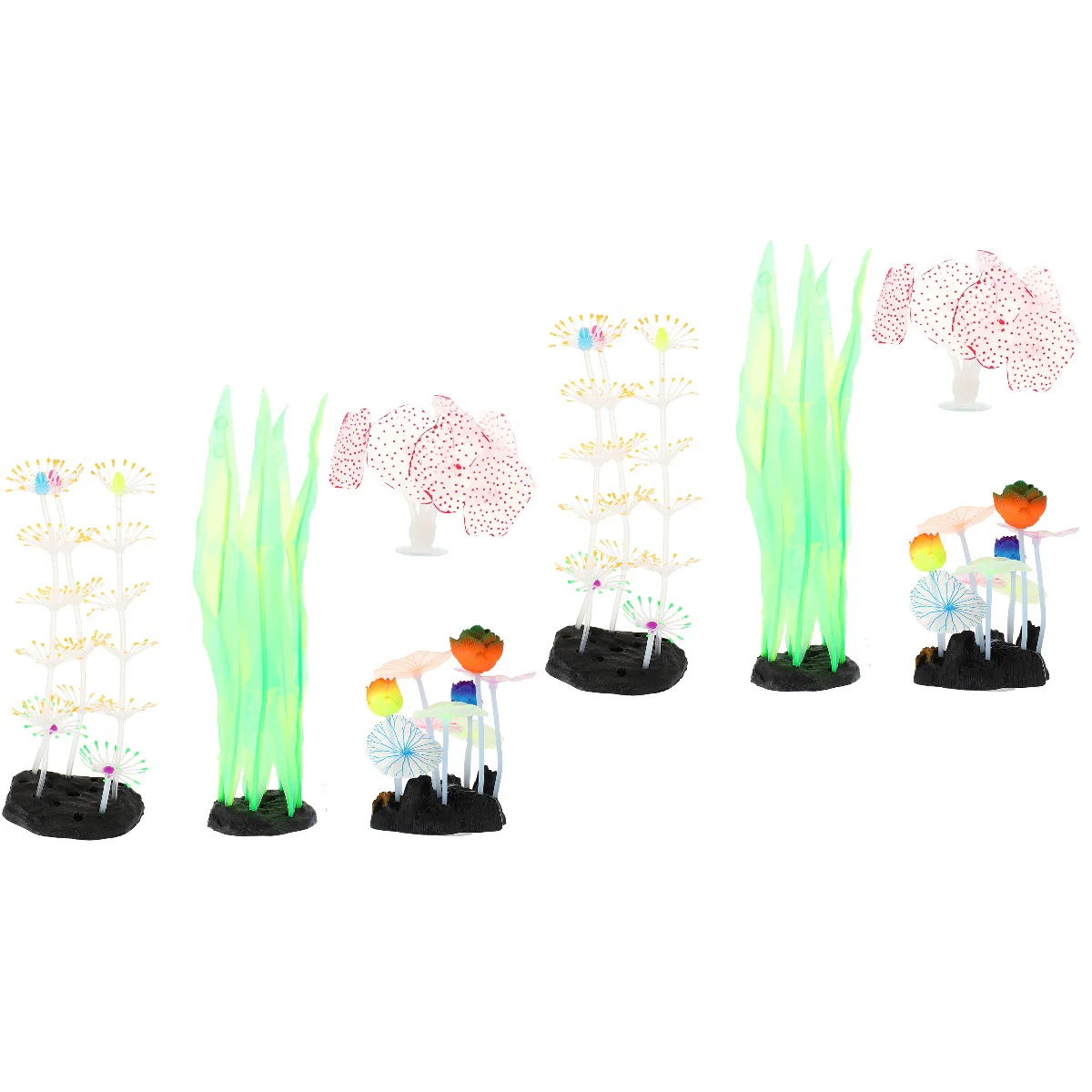 

Aquarium Terrarium Glowing Plant Coral Grass Ornament Hiding Spot Underwater Plants Landscape Decoration Reef Fish Tank Aquarium