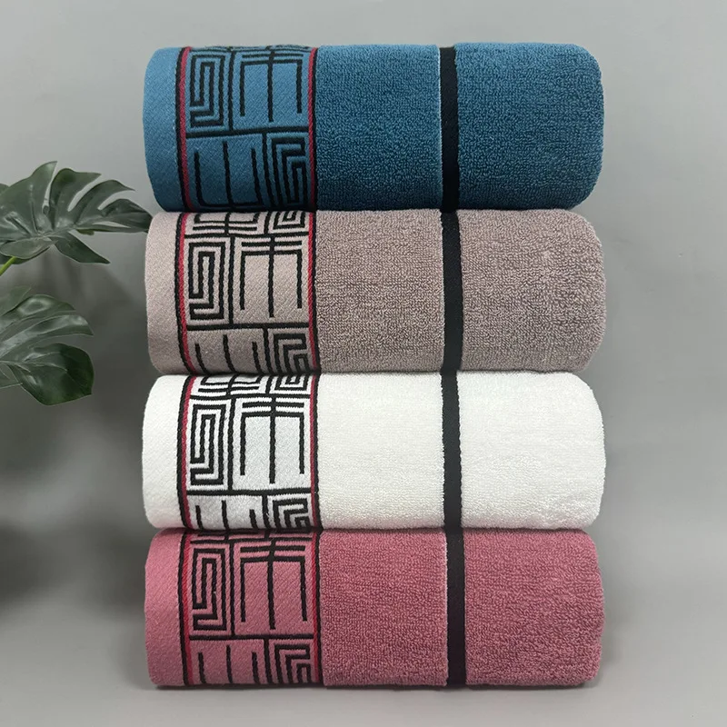 Фото Adult Household Bath Towel Pure Cotton Thickened Jacquard Hotel Four Seasons Universal High Quality Bath Towel №2