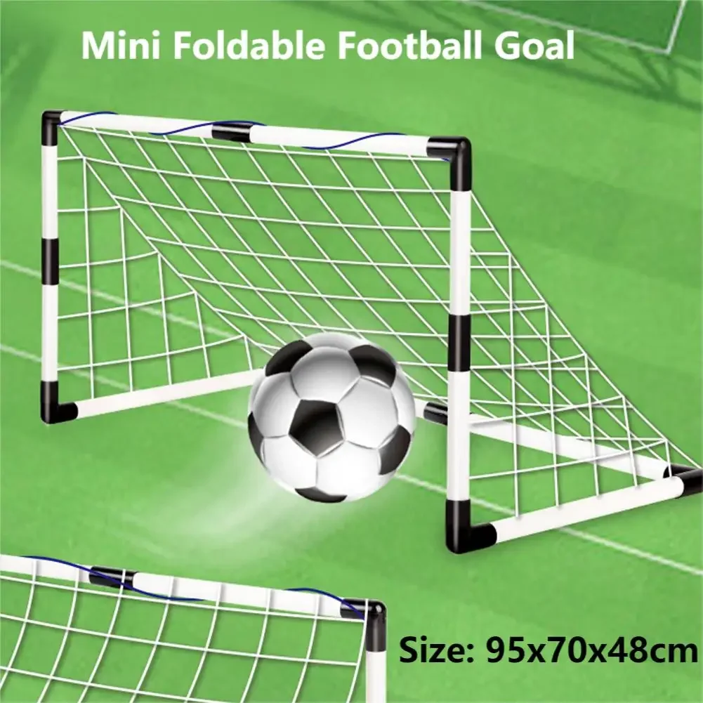 Спортивная игрушка для футбола складные детские футбольные ворота с насосом и