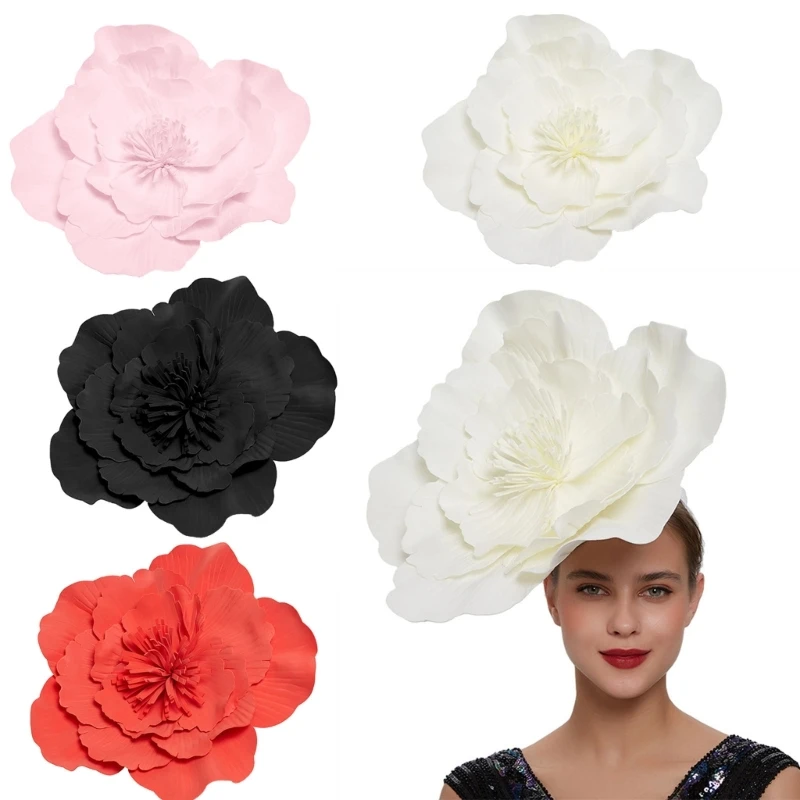 

Large Flower Hats For Women Flower Fascinator Hat Large Flower Headband