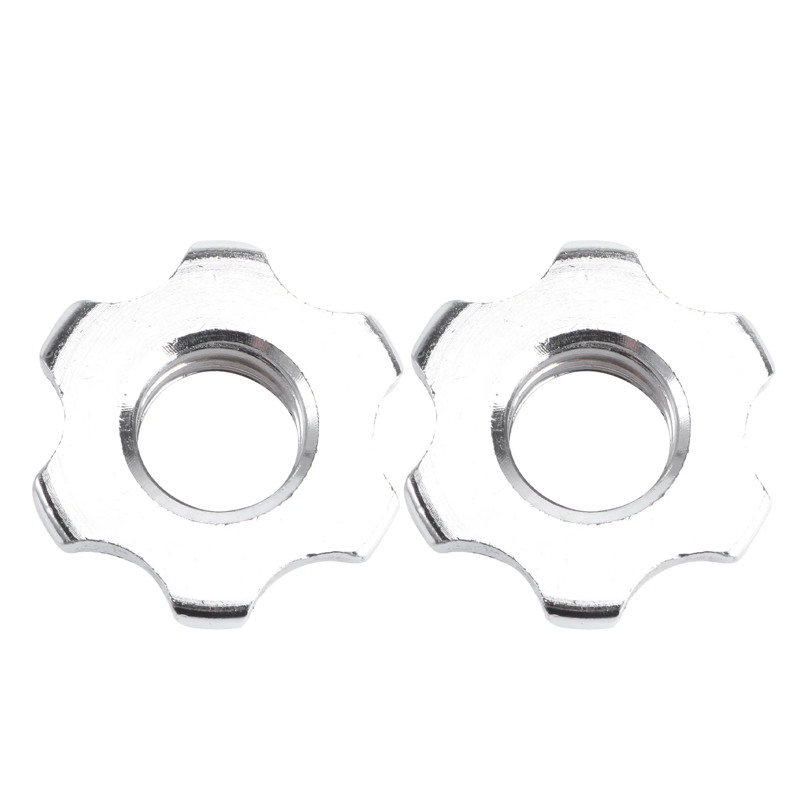 

2pcs Standard Barbell- Lock Collars Screw Clamps Dumbell Weight Lifting Silver