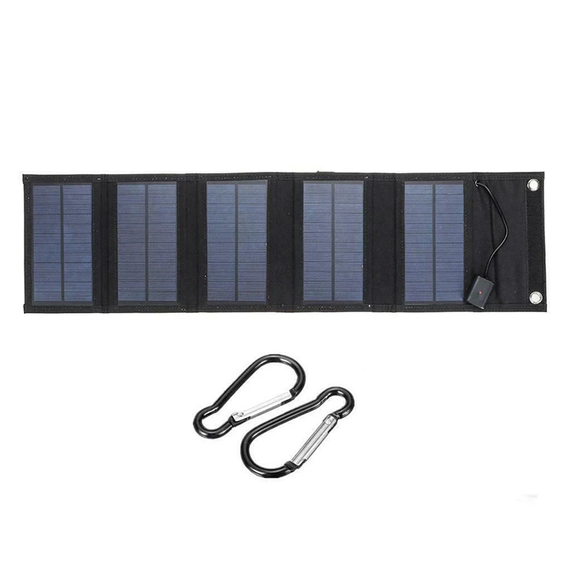 

2X 70W Foldable USB 5V Solar Panel Power Bank Portable Waterproof Solar Panel Charger Outdoor Mobile Phone Power