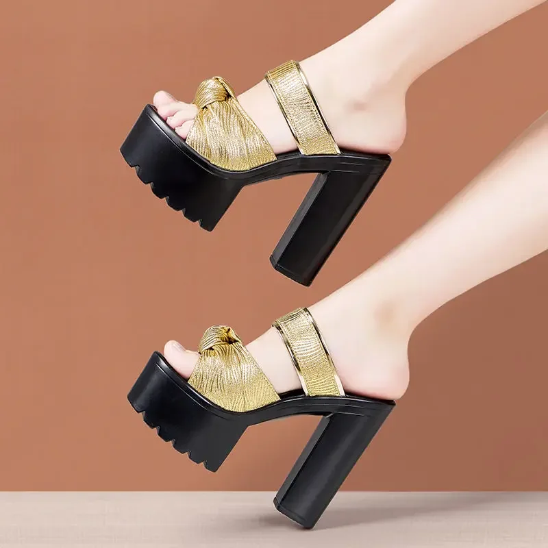 Туфли на массивной платформе с толстой подошвой 14 см маленький размер 32–43 летние