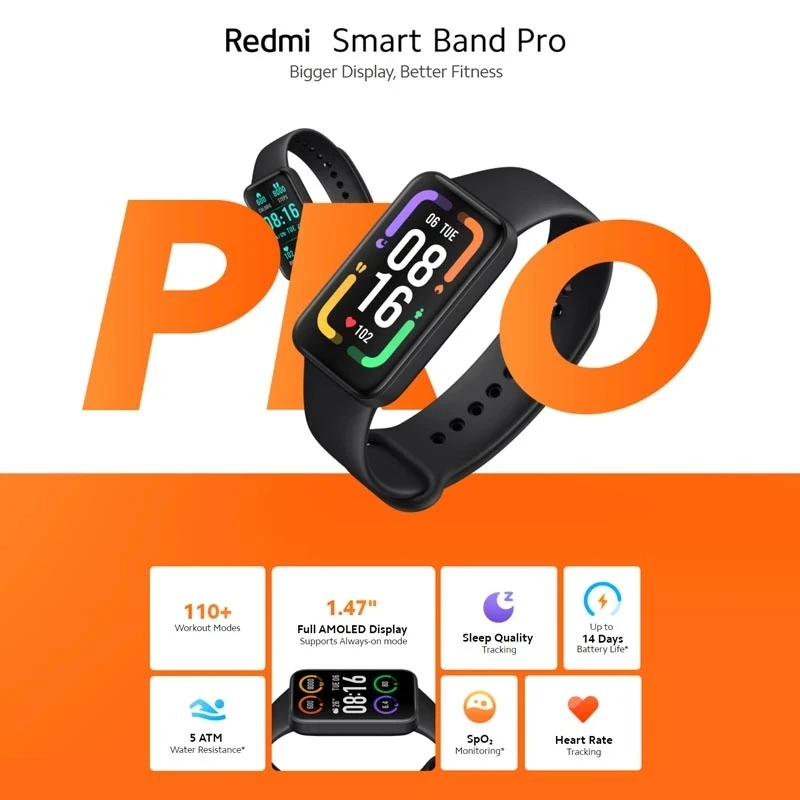 Смарт-браслет Xiaomi Redmi Pro 2022 дюйма AMOLED-экран |