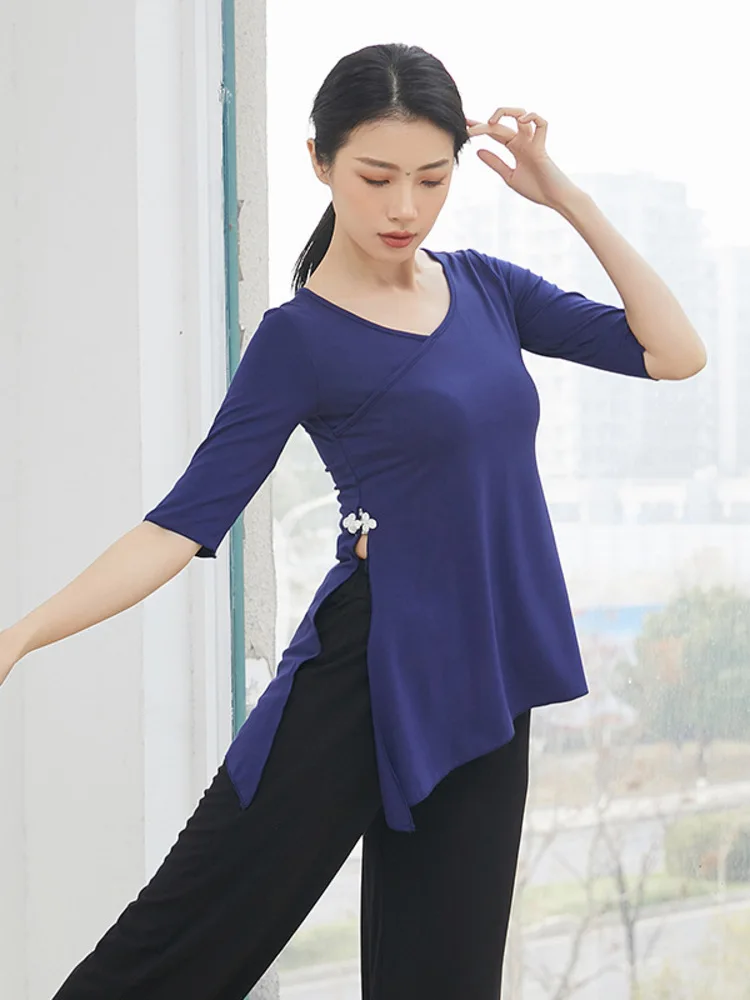 Женский костюм для современных джазовых танцев облегающая футболка с рукавами