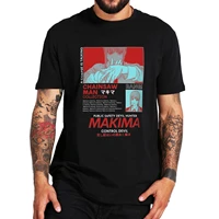 makima red chainsaw man anime t shirt japanese popular manga harajuku cosplay classic tshirt 100 cotton eu size tops