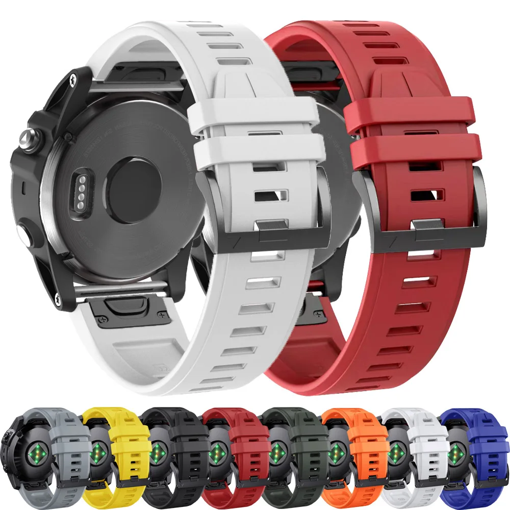 Силиконовый ремешок для Garmin Fenix 7X 7 Solar 6X Pro 5X TACTIX7 Enduro 3 HR/Instinct 2 EasyFit 26/22 мм