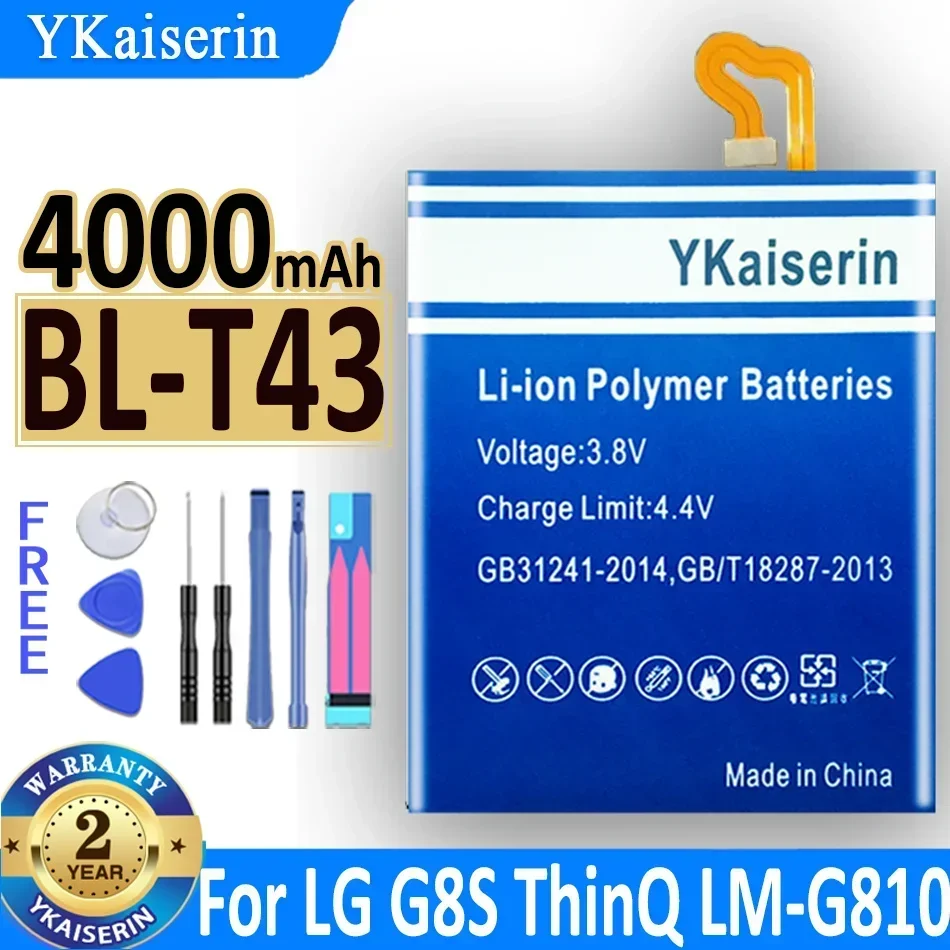 Аккумулятор YKaiserin BL-T43 емкостью 4000 мАч для LG G810 G8S ThinQ Global LMG810EA LMG810EAW LM-G810EAW Bateria