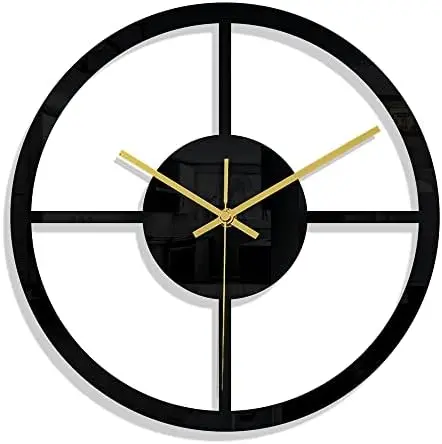 

Reloj de Pared Negro Acrílico Silencioso DIY Vintage Redondo Reloj de Etiqueta de Pared Decoración Adecuado para la Oficina de